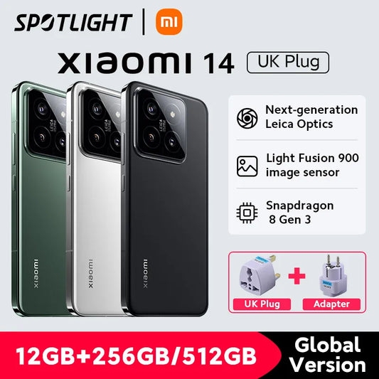 World Premiere Xiaomi 14 Smartphone Global Version RAM 12GB ROM 256GB 512GB Snapdragon 8 Gen 3 Leica Camera 50MP 6.36" AMOLED