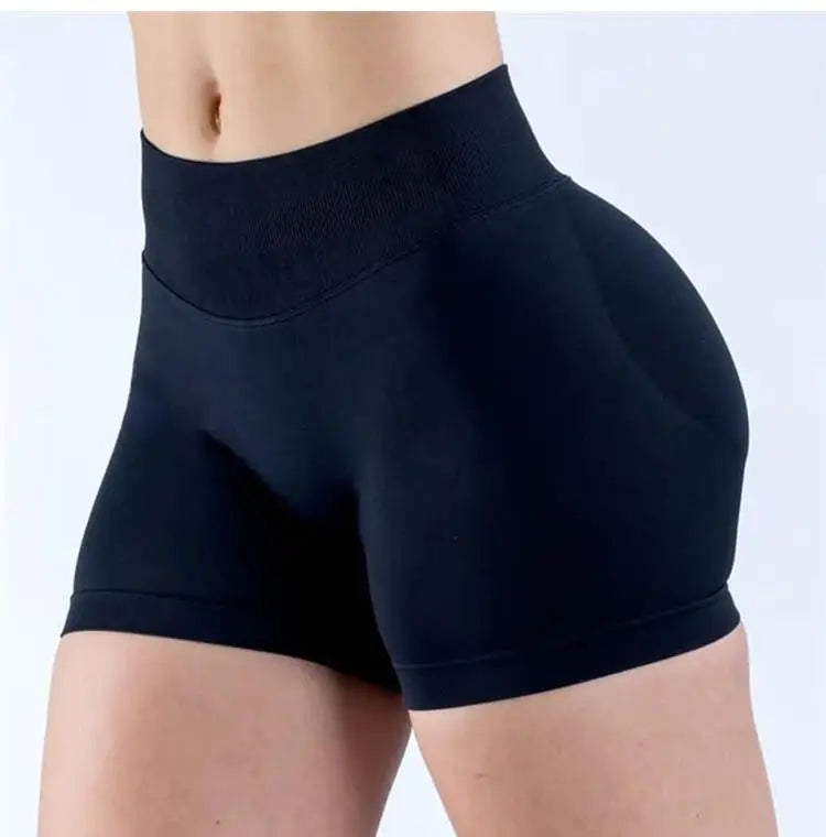 Epligg Women Fitness Sports Shorts 4.5" With logo Gym Shorts Low Ribbed Band Workout Scrunch Butt Yoga Booty Running Short Pants - FLORANZANI- Beauté & Santé