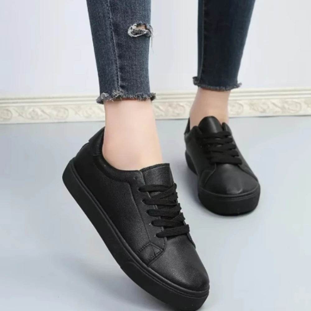 New Casual Sneakers for Women 2024 Spring Black Lace Up Female Flats Casual Women's Fashion Ladies Sports Shoes Size 36-41 - FLORANZANI- Beauté & Santé