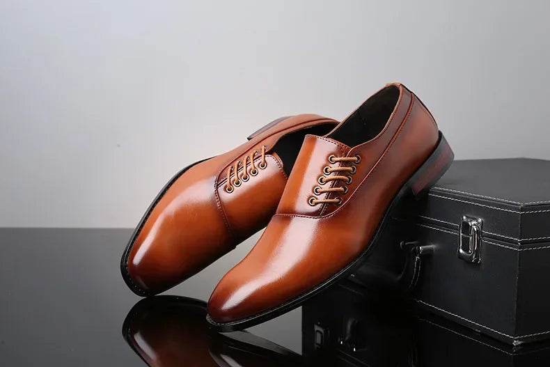 Business Dress Men Shoes Square Toe Leather Party Wedding Shoes Men Quality Gentleman Shoess 48 Casual Man Office Shoes 2024 - FLORANZANI- Beauté & Santé