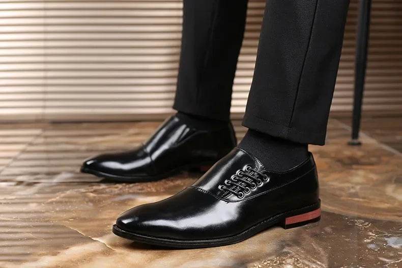 Business Dress Men Shoes Square Toe Leather Party Wedding Shoes Men Quality Gentleman Shoess 48 Casual Man Office Shoes 2024 - FLORANZANI- Beauté & Santé