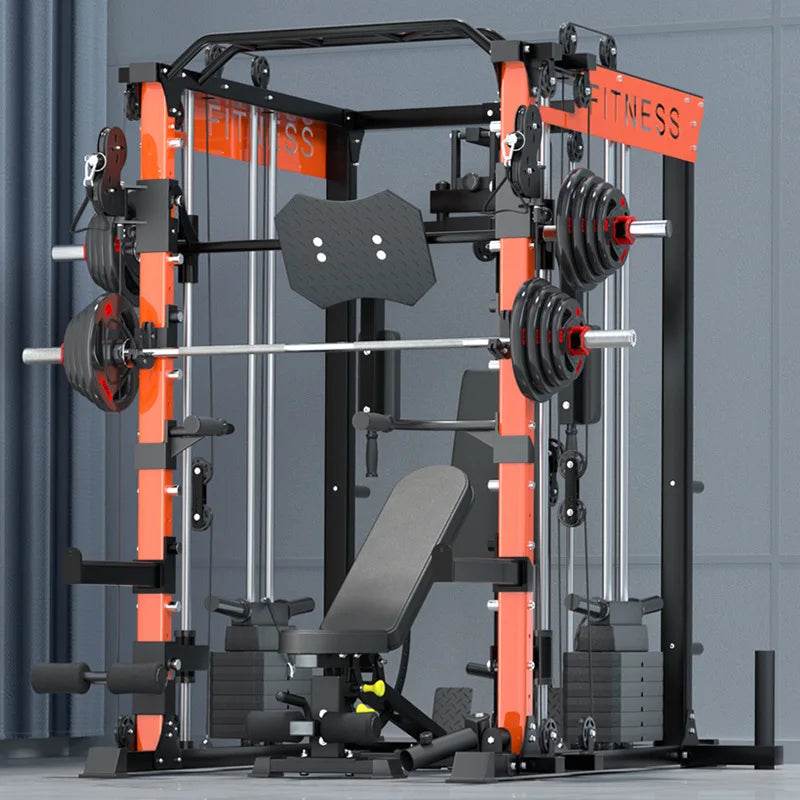 Smith machine squat gantry frame home multifunctional fitness equipment bird bench - FLORANZANI- Beauté & Santé