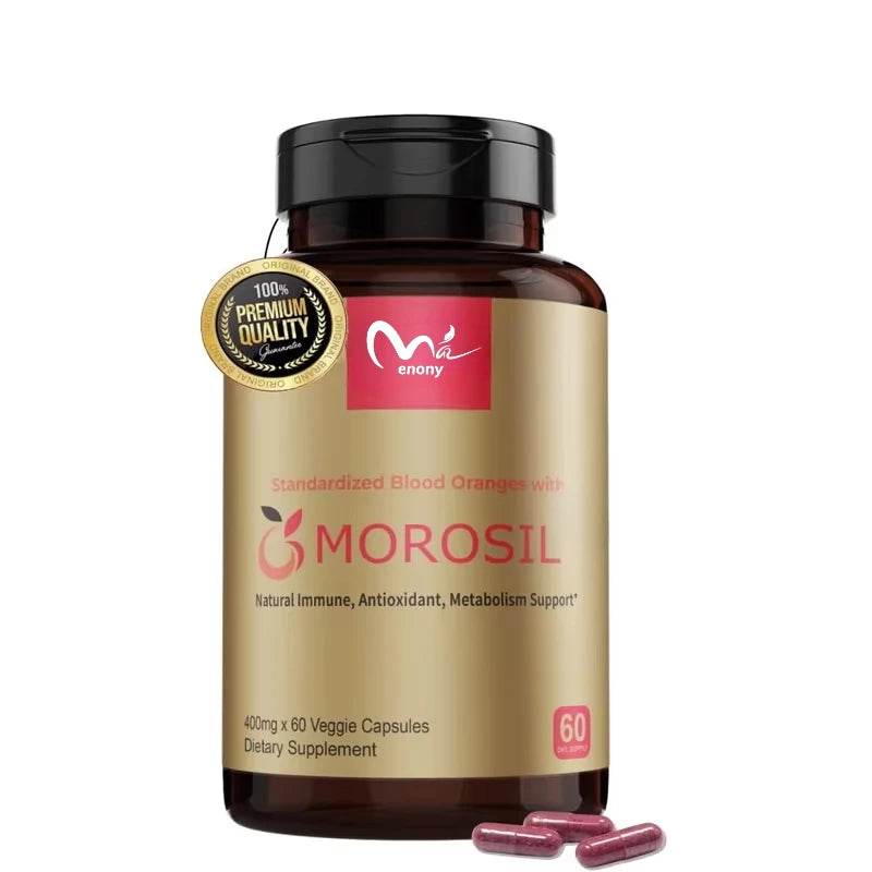 Morosil Supplement - Male and Female Metabolism, Health Support - Moro Orange Extract - Non GMO, Gluten Free, Vegetarian - FLORANZANI- Beauté & Santé