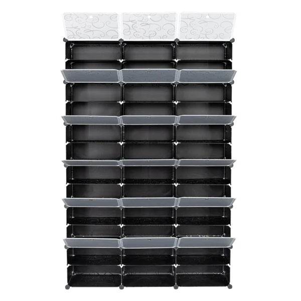 12-Tier Portable 72 Pair Shoe Rack Organizer 36 Grids Tower Shelf Storage Cabinet Stand Expandable for Heels - FLORANZANI- Beauté & Santé