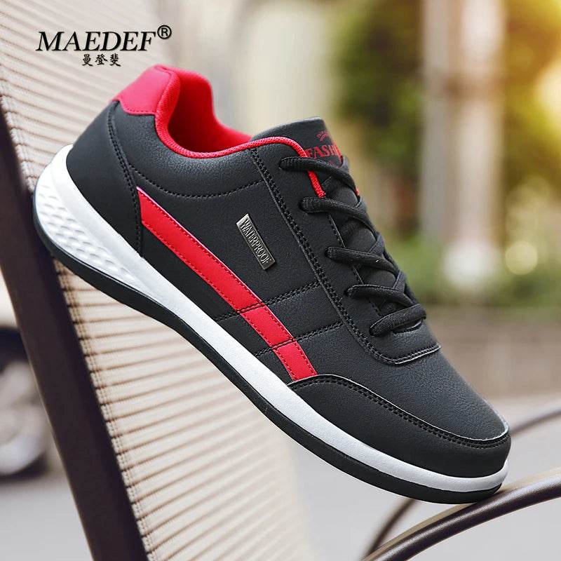 MAEDEF Shoes for Men Leather Sneaker Waterproof Casual Comfortable Men's Sneaker Lace Up Footwear Vulcanized Man Shoe Masculino - FLORANZANI- Beauté & Santé