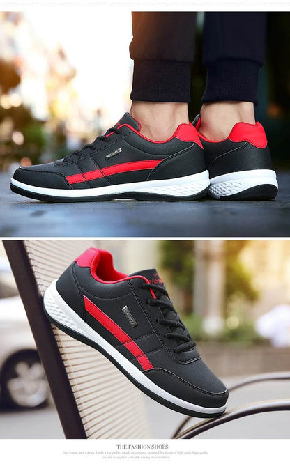 New Men Shoes Casual Shoes Leather Lace-Up Casual Sports Shoes Outdoor Wear-Resistant Vulcanized Shoes High-Quality Men Shoes - FLORANZANI- Beauté & Santé