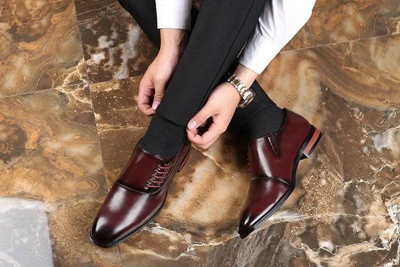 Business Dress Men Shoes Square Toe Leather Party Wedding Shoes Men Quality Gentleman Shoess 48 Casual Man Office Shoes 2024 - FLORANZANI- Beauté & Santé