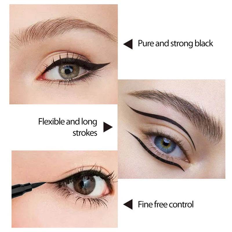 2 Colors Auto-rotating Eyeliner Pencil Natural Brown Black Eyeliner Long Lasting Waterproof No Fade Eyes Makeup Cosmetic Tools - FLORANZANI- Beauté & Santé