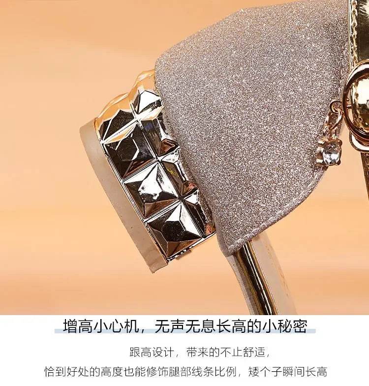 2024 New Fashion Women's Sandals Gold and Silver Low Heel Casual Shoes Women Open Toe Summer Light Fashion Women's Shoes - FLORANZANI- Beauté & Santé