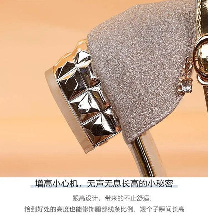 2024 New Fashion Women's Sandals Gold and Silver Low Heel Casual Shoes Women Open Toe Summer Light Fashion Women's Shoes - FLORANZANI- Beauté & Santé