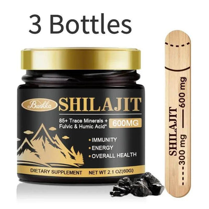 Original Organic Shilajit Resin Bitter Taste 100% Pure Himalaya Beauty Health Hormone Balance 85+ Trace Minerals Fulvic Acid - FLORANZANI- Beauté & Santé