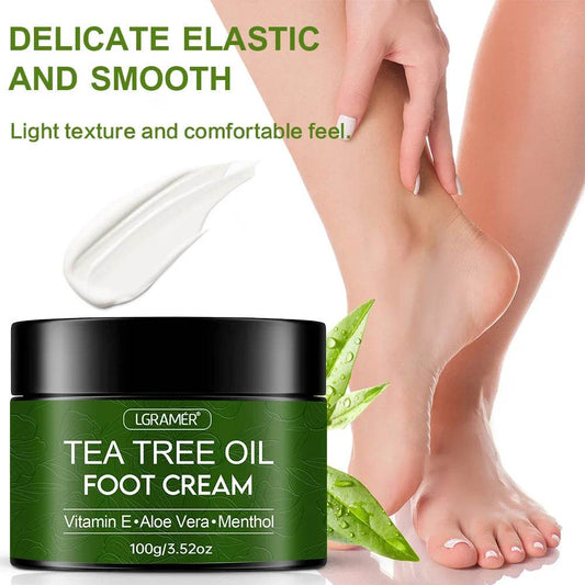 Tea Tree Oil Foot Cream Improves Skin Roughness Softens Cracked Feet Exfoliating Daily Foot Care Solution Lasting Moisturization - FLORANZANI- Beauté & Santé