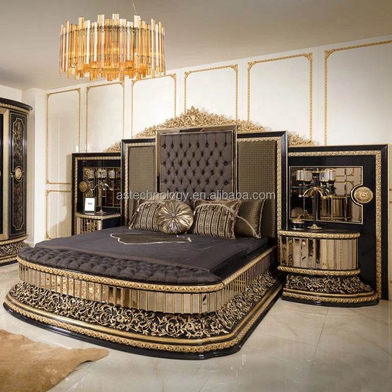 NEW luxury modern king size beds bedroom furniture Classic french wardrobe bed bedroom furniture set - FLORANZANI- Beauté & Santé