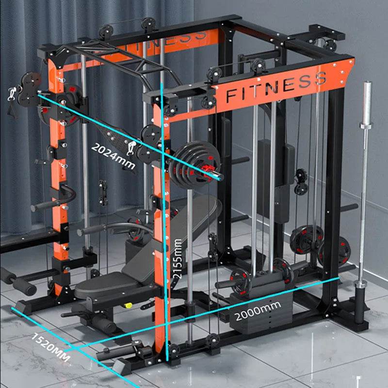 Smith machine squat gantry frame home multifunctional fitness equipment bird bench - FLORANZANI- Beauté & Santé