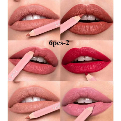 12Color Matte Lipliner Pink Lip Liner Pencil Waterproof Plumping Stain Lipstick Natural Nude Outline Lips Contour Makeup girl - FLORANZANI- Beauté & Santé