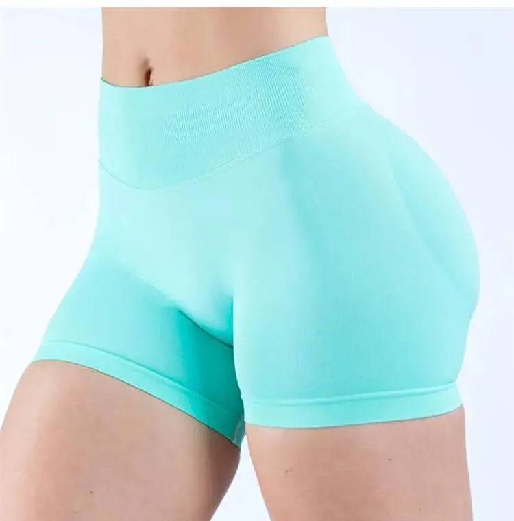 Epligg Women Fitness Sports Shorts 4.5" With logo Gym Shorts Low Ribbed Band Workout Scrunch Butt Yoga Booty Running Short Pants - FLORANZANI- Beauté & Santé