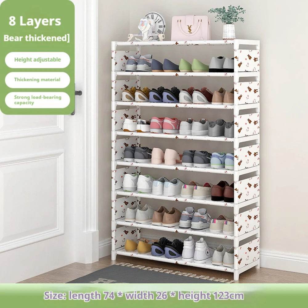 Bear pattern Shoe Rack Furniture Multi-Layer Outside Cover Storage Cabinet Home Indoor Waterproof Protective Organize shoe rack - FLORANZANI- Beauté & Santé