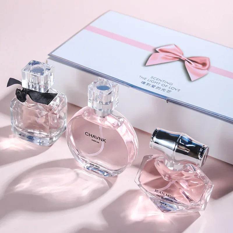 90ML(30mlx3PCS) Eau De Parfum Gift Box Feminino Spray Fresh Light Scent Floral Fruity Chypre Notes LongLasting Women Perfume Set - FLORANZANI- Beauté & Santé