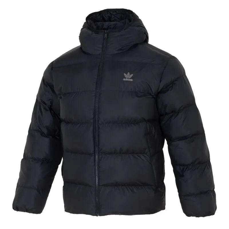 Adidas clover men 2024 winter leisure warm windproof hooded fashion cotton-padded jacket IY3396 - FLORANZANI- Beauté & Santé