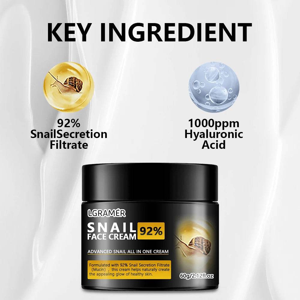 Anti Wrinkles Snail Face Cream Collagen Moisturizing Nourish Repair Face Damaged Lift Firm Smooth Bright Whitening Skin Care - FLORANZANI- Beauté & Santé