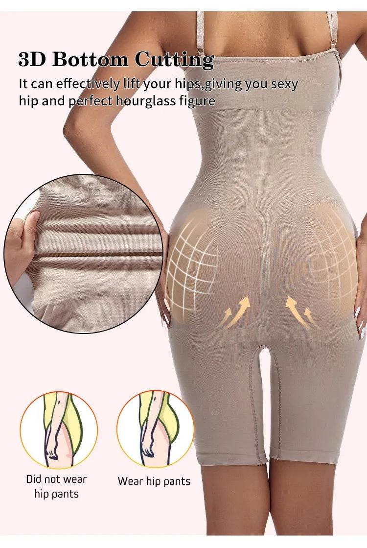 Women Bodysuit Sexy Shapewear Boxer Briefs Tummy Control Full Shaper Slimming Sheath Butt Lifter Thigh Slimmer Abdomen Corset - FLORANZANI- Beauté & Santé