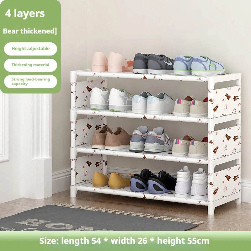 Bear pattern Shoe Rack Furniture Multi-Layer Outside Cover Storage Cabinet Home Indoor Waterproof Protective Organize shoe rack - FLORANZANI- Beauté & Santé