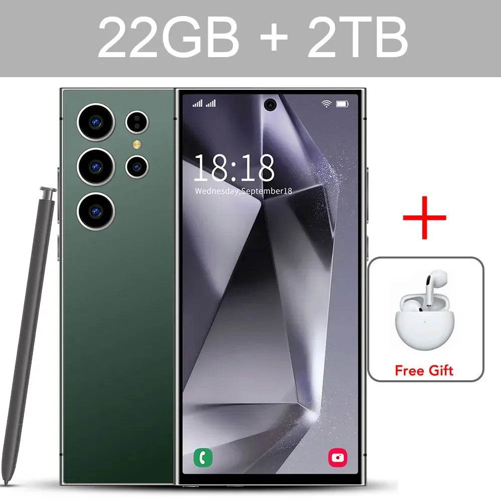 New S24 Ultra 7.3HD Cellphones Global Version 4G 5G Original Smartphone Android 14 Cell Phone Snapdragon 8 gen 3 Mobile Phones - FLORANZANI- Beauté & Santé