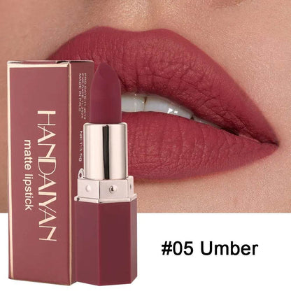 6 Colors Sexy Matte Lipstick Waterproof Long Lasting Color Rendering Non-stick Velvet Lips Liner Pencil Woman Makeup Cosmetics - FLORANZANI- Beauté & Santé