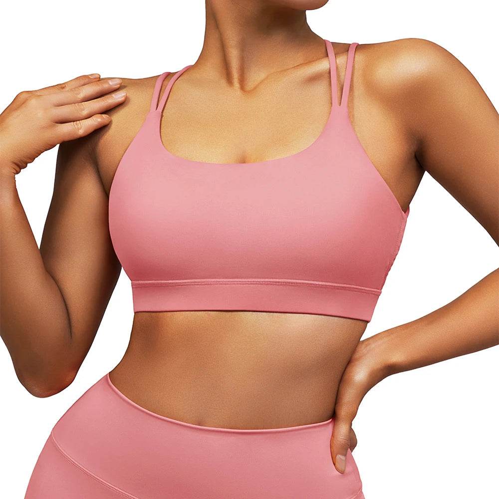 Sports Yoga Bras Women Crop Top Breathable Yoga Bra Push up Shockproof Workout Top Women's underwear Sports Top For Fitness - FLORANZANI- Beauté & Santé