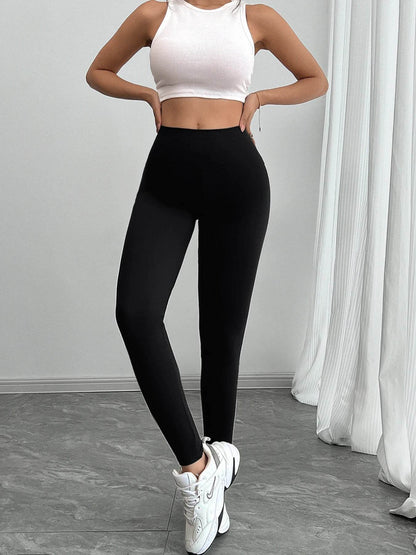 Women's High Waist Yoga Leggings Black Striped Tights Sports Pants - FLORANZANI- Beauté & Santé