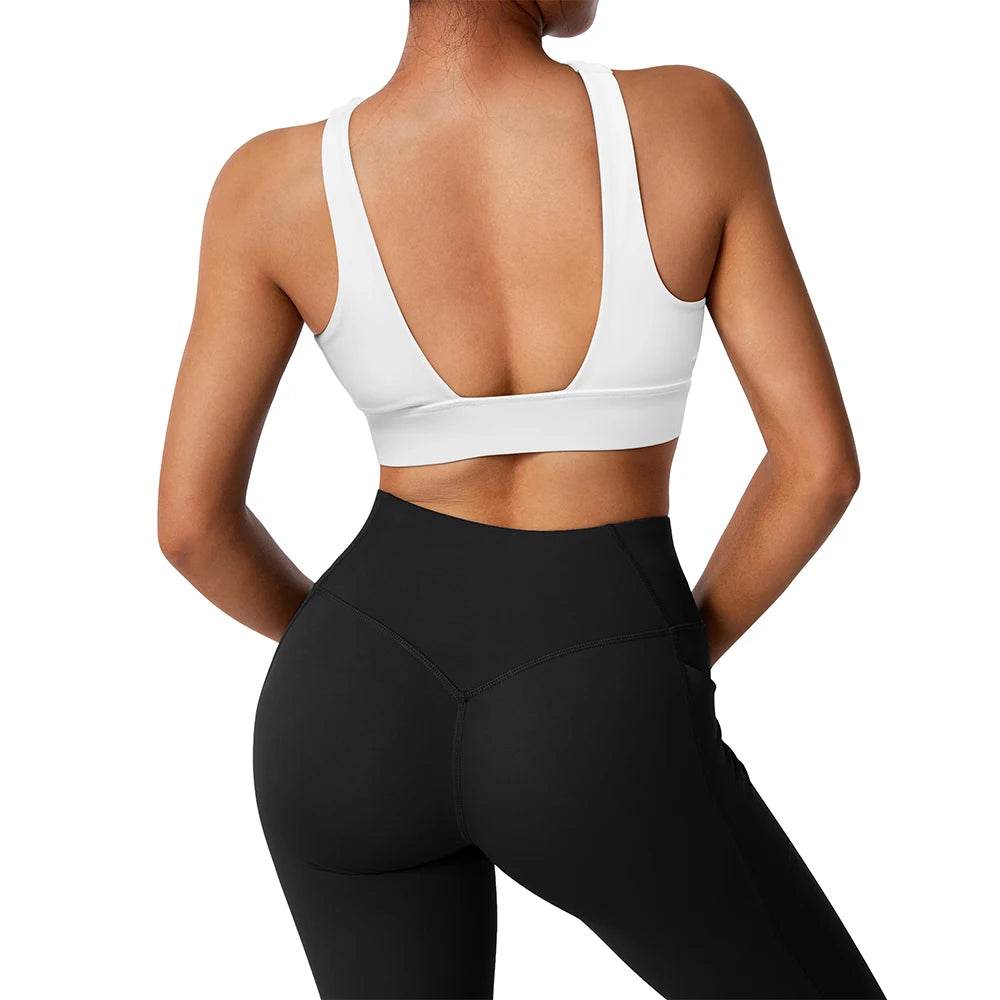 Sports Yoga Bras Women Crop Top Breathable Yoga Bra Push up Shockproof Workout Top Women's underwear Sports Top For Fitness - FLORANZANI- Beauté & Santé