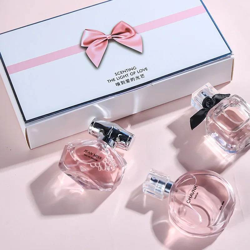 90ML(30mlx3PCS) Eau De Parfum Gift Box Feminino Spray Fresh Light Scent Floral Fruity Chypre Notes LongLasting Women Perfume Set - FLORANZANI- Beauté & Santé