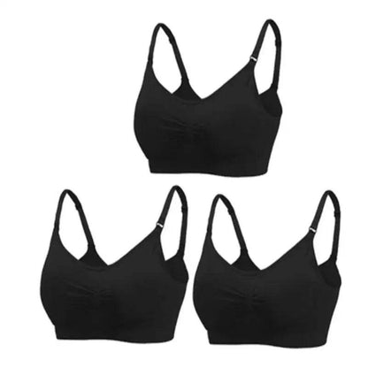 3pcs/Set High Quality Maternity Nursing Bras Cotton Breastfeeding Pregnant Underwear Seamless Large Size Breathable Bra Push Up - FLORANZANI- Beauté & Santé