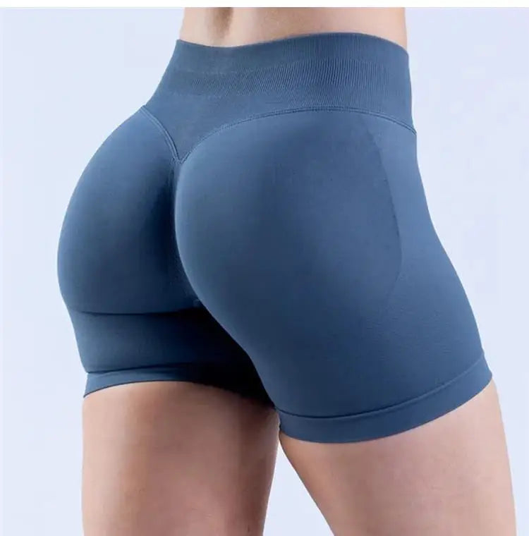 Epligg Damen-Fitness-Sport-Shorts, 11,4 cm, mit Logo, Gym-Shorts, geripptes Band, Workout, Scrunch Butt, Yoga, Booty, Laufshorts