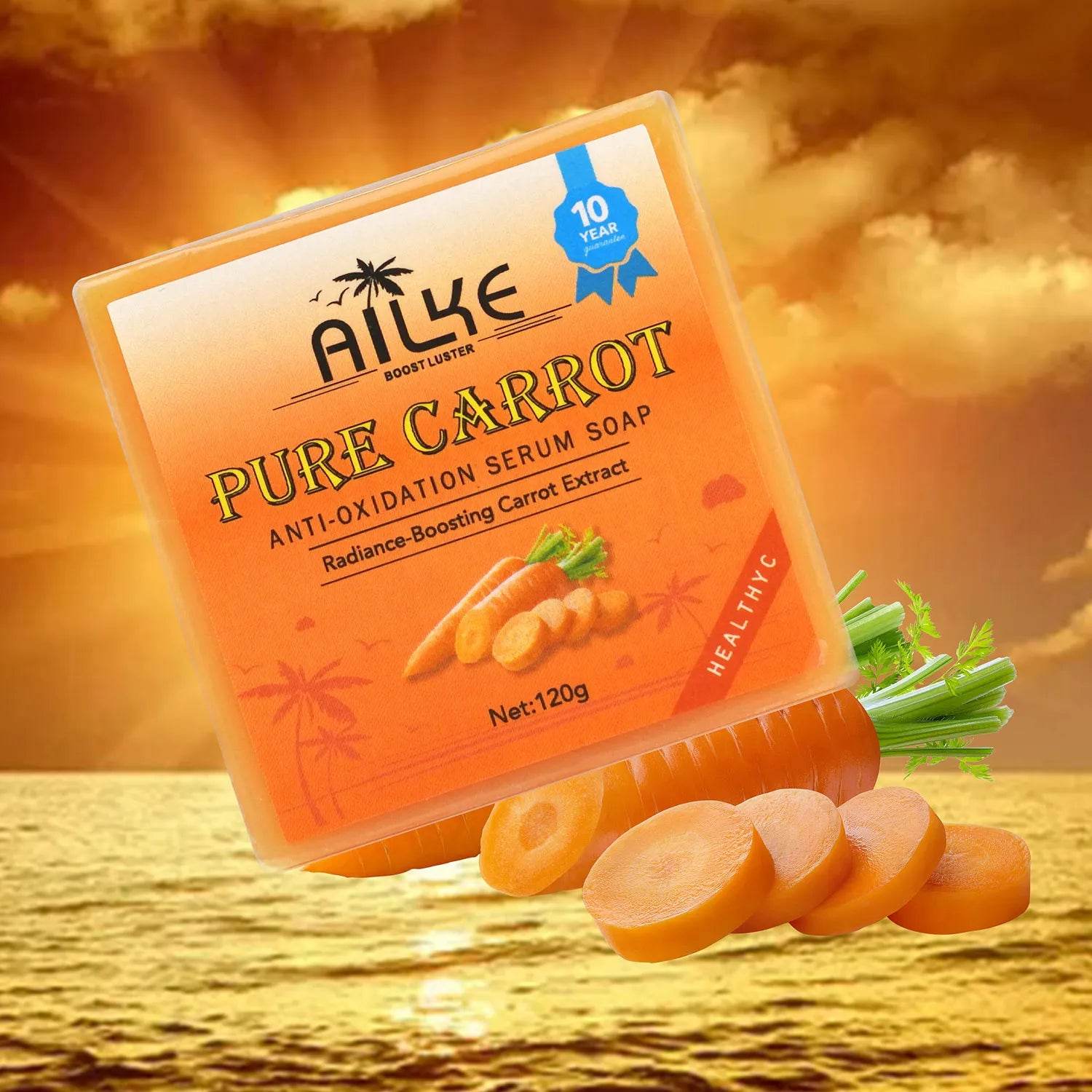 AILKE Pure Carrot Anti-Oxidation Serum Soap, Cleaning Stains, Skin Brightening Soap Bar, With Vitamin C, For Body And Face Use - FLORANZANI- Beauté & Santé