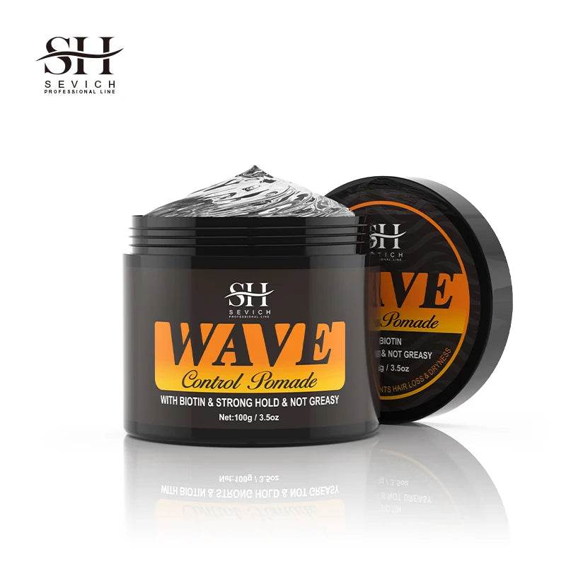 Curly Hair Cream Wave Kit for 360 Waves Hair Styling Pomade Oil Based Style Texture Wave Pomade Gel for Black Men African Braids - FLORANZANI- Beauté & Santé