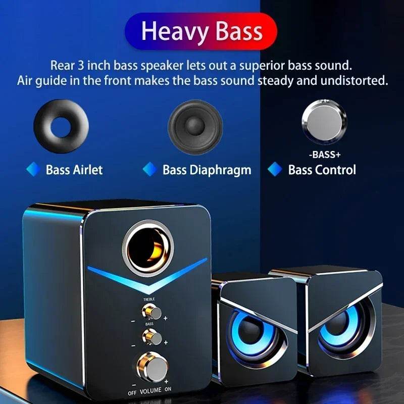 Home Theater System PC Bass Smart Subwoofer Bluetooth-compatible Speaker Portable Computer Speakers Music Boombox For Desktop - FLORANZANI- Beauté & Santé