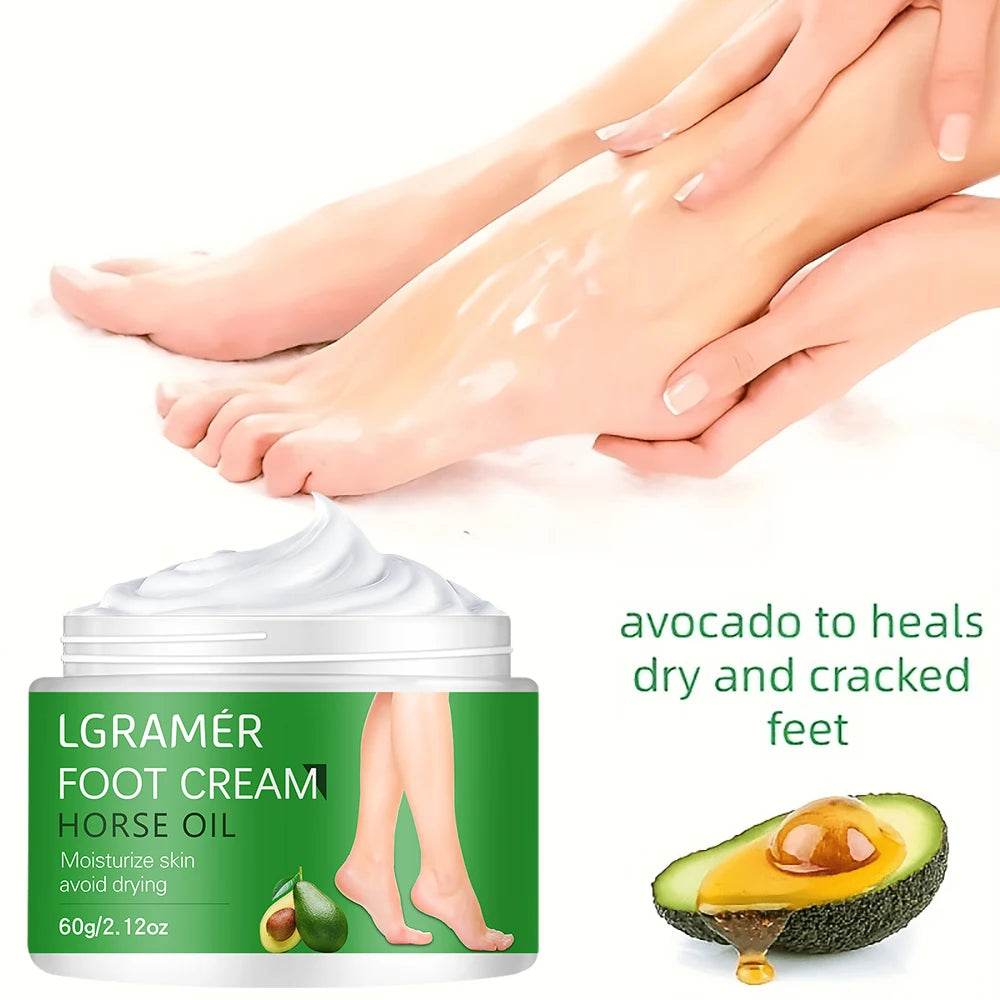 Avocado Anti Crack Foot Cream Herbal Anti-Drying Heel Chapped Repair Balm Dead Skin Remove Foot Mask Moisturizing Hand Feet Care - FLORANZANI- Beauté & Santé