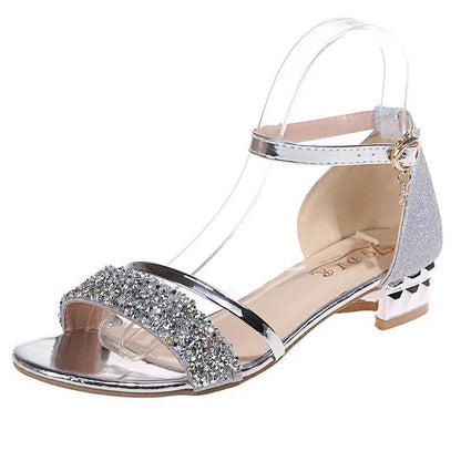 2024 New Fashion Women's Sandals Gold and Silver Low Heel Casual Shoes Women Open Toe Summer Light Fashion Women's Shoes - FLORANZANI- Beauté & Santé