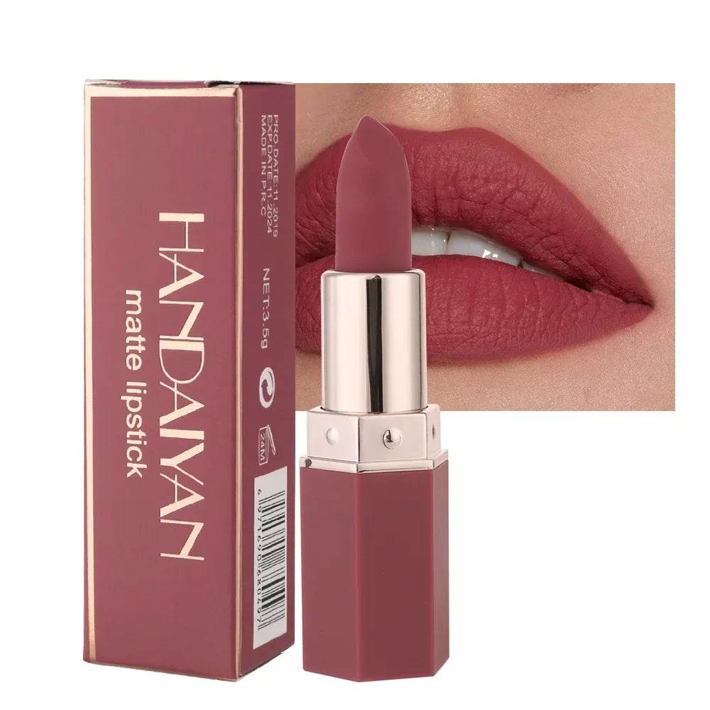 6 Colors Sexy Matte Lipstick Waterproof Long Lasting Color Rendering Non-stick Velvet Lips Liner Pencil Woman Makeup Cosmetics - FLORANZANI- Beauté & Santé