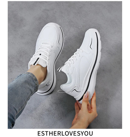 Women Casual Sneakers Running Sport Shoes Mesh Breathable Female Walking Jogging Shoes Comfortable Black White Tennis Sneakers