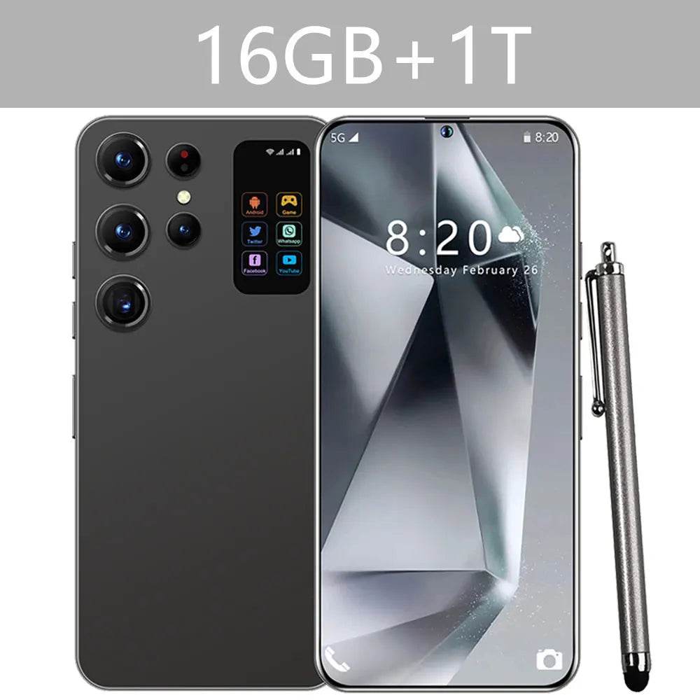 2025 S24 Ultra Original 5G Smartphone 7.3HD Cellphones Dual SIM Card Cell Phone 7800mAh Android 14 Global Version Mobile Phones - FLORANZANI- Beauté & Santé