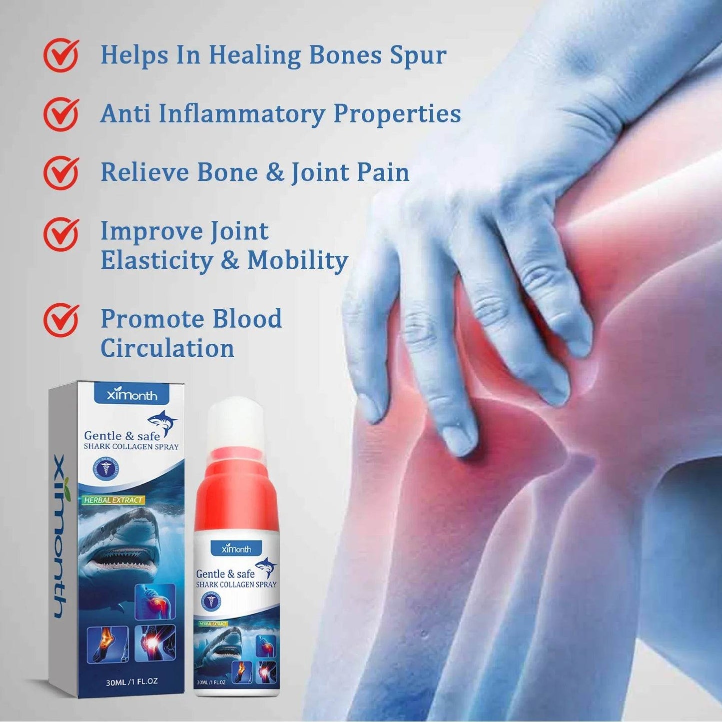 30ml Anti Pain Ointment Knee Relief Spray Relieve Knee Arthritis Soothes Health Treatment Pain Joint Care Body Foot 무지외반증교정기 - FLORANZANI- Beauté & Santé