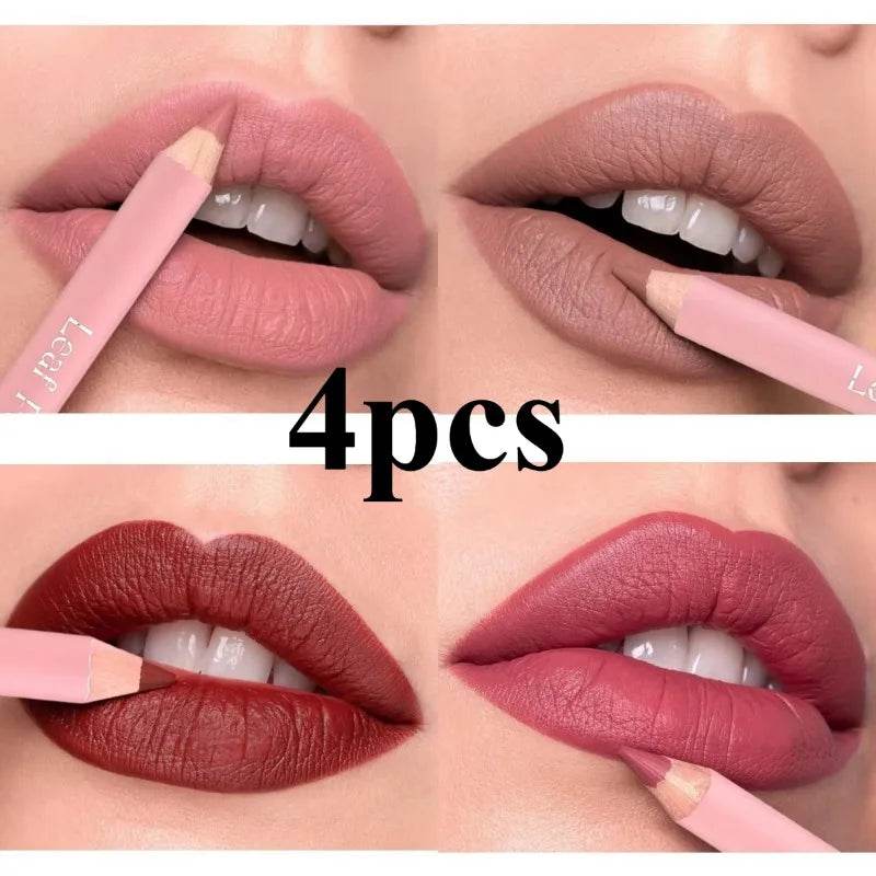 12Color Matte Lipliner Pink Lip Liner Pencil Waterproof Plumping Stain Lipstick Natural Nude Outline Lips Contour Makeup girl - FLORANZANI- Beauté & Santé