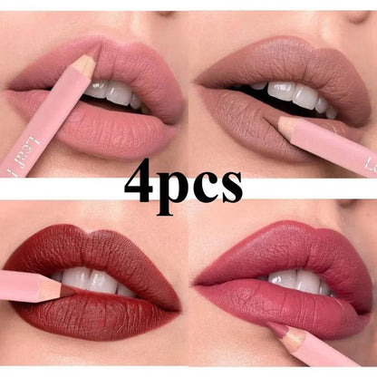 12Color Matte Lipliner Pink Lip Liner Pencil Waterproof Plumping Stain Lipstick Natural Nude Outline Lips Contour Makeup girl - FLORANZANI- Beauté & Santé