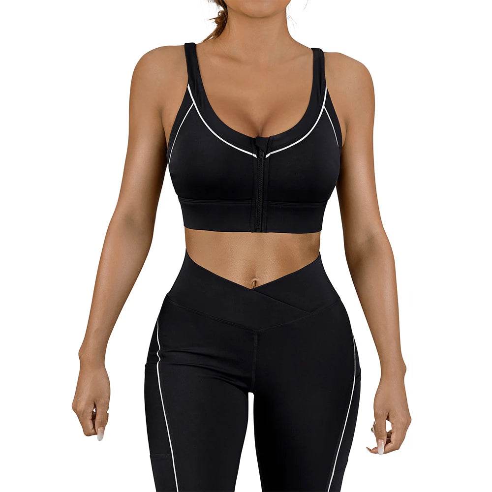 Sports Yoga Bras Women Crop Top Breathable Yoga Bra Push up Shockproof Workout Top Women's underwear Sports Top For Fitness - FLORANZANI- Beauté & Santé