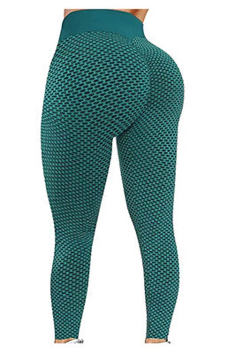 Grid Tights Yoga Pants Women Seamless High Waist Leggings Breathable Gym Fitness Push Up Clothing Girl Yoga Pant - FLORANZANI- Beauté & Santé