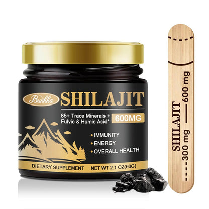 Original Organic Shilajit Resin Bitter Taste 100% Pure Himalaya Beauty Health Hormone Balance 85+ Trace Minerals Fulvic Acid - FLORANZANI- Beauté & Santé