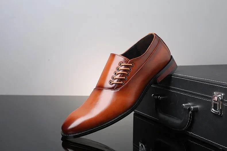 Business Dress Men Shoes Square Toe Leather Party Wedding Shoes Men Quality Gentleman Shoess 48 Casual Man Office Shoes 2024 - FLORANZANI- Beauté & Santé