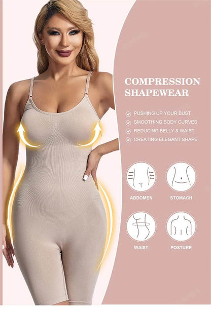 Flarixa Seamless Shapewear Full Body Shaper Hip and Tummy Control Women Comfortable Slimming Bodysuit Faja Plus Size Jumpsuits - FLORANZANI- Beauté & Santé